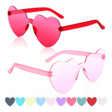 Ilhsty 2 Pares De Gafas De Sol Con Forma De Corazón Para Muj