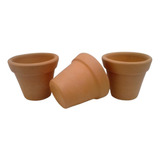 Kit 60 Mini Vaso De Barro Lembrancinha Suculentas 7,5x6,5 Cm