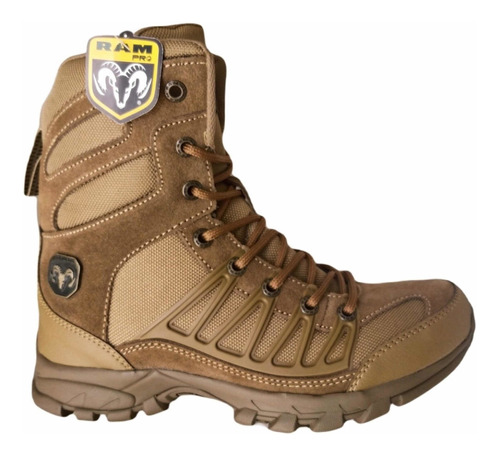 Bota Hiker Senderismo Casual O Táctica Ram Color Camel