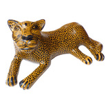Jaguar De Barro De Chiapas / Decoración Mexicana / 42 Cm