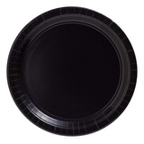 20 Platos De Carton De 17.9 Cm En Color Negro Elegante