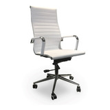 Sillon Aluminum Chrome Blanco Cuero Aluminium Codf91 Tisera