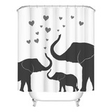 Cortina De Ducha Rnnjoile Elefante Familia Tema De Amor De Y