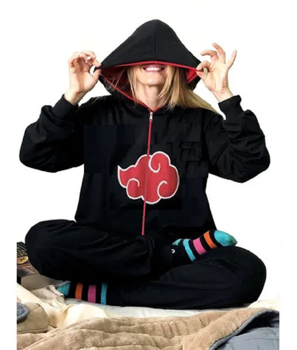 Pijama Kigurumi Anime Naruto Akatsuki Plush + Brinde