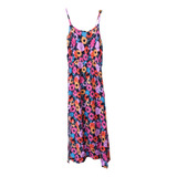 Vestido Floreado Largo Verano Playero Solero Mujer Talle 3