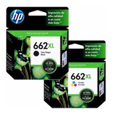 Cartuchos Hp 662xl Combo Negro+color Original Vencido.