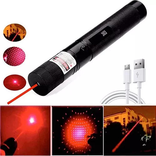 Ponteiro Laser Vermelho De Alta Potência 10000m Usb303
