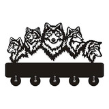 Wildlife Wolf - Percha Decorativa De Pared Con Diseño De Lob