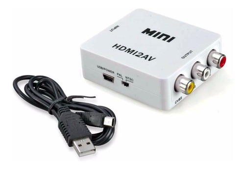 Conversor Hdmi A Rca Activo Full 1080p Adaptador A Tv Tubo