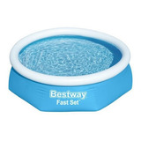 Pileta Familiar Redonda Bestway Fast Set 1880 Litros Verano