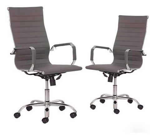2 Cadeiras Escritório Presidente Diretor Ergonômica Eames