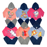 Kit 6 Conjuntos De Moletom Infantil Inverno Menina Atacado