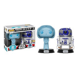 Funko Pop Star Wars Hologram Princess Leia & R2-d2 Sdcc 2017