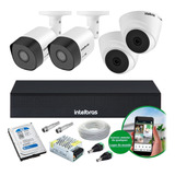 Kit 4 Cameras Intelbras Dvr Mhdx 1004 Cftv Comp Hd 1tb