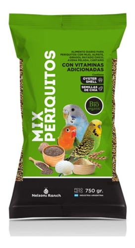 Alimento Nelsoni R. Mix Periquitos 750g Mezcla Semillas Aves