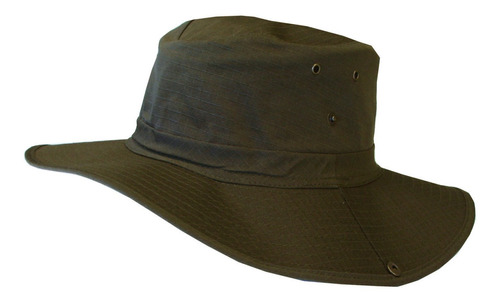 Sombrero Gorro De Ala -color Verde Oliva - Tipo Australiano