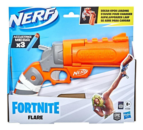 Nerf Fornite Flare Con Tres Dardos Accustrike Mega F3368sa01