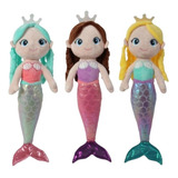 Peluche Muñeca Sirena Juguete Para Niñas Mermaid 48cm