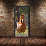 Vinilo Para Puerta Caballo Horse Animal Naturaleza M14