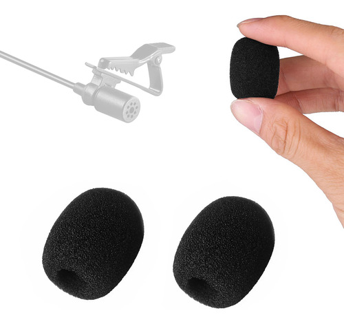 Espuma Microfone Lapela Headset Protetor De Vento (02 Peças)