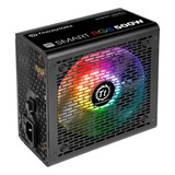 Fuente Pc Thermaltake Smart Rgb 500w 80 Plus White Color Negro