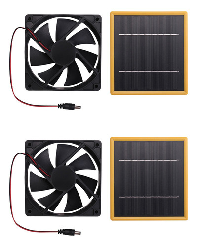 2 Extractores De Aire Con Ventilador De Escape Solar De 12 V