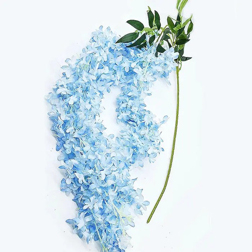Ramo Planta Artificial Flor Azul Celeste