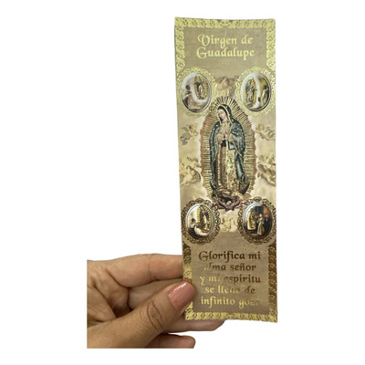 30 Separadores Estampa Virgen Guadalupe Novenario Recuerdos Color Dorado oscuro | MercadoLibre
