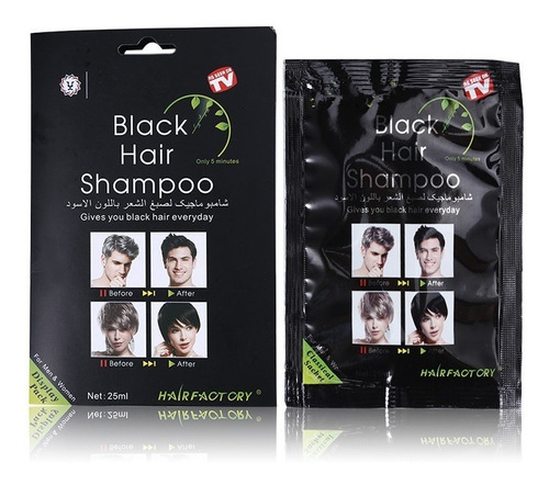 Dexe Shampoo Pinta Canas En 5 Min Black Hair X Unidad