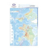 Mapa Escolar N°5 X20unid Planisferio Físico/político 24x35cm