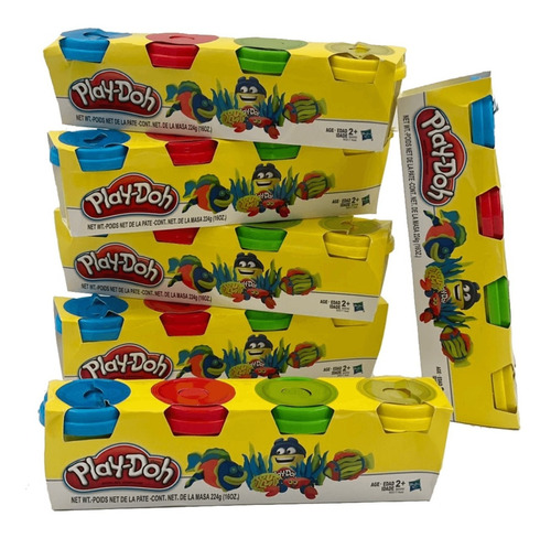 Frasco Play Doh Plastilinas Caja 4 Colores Niños Niñas