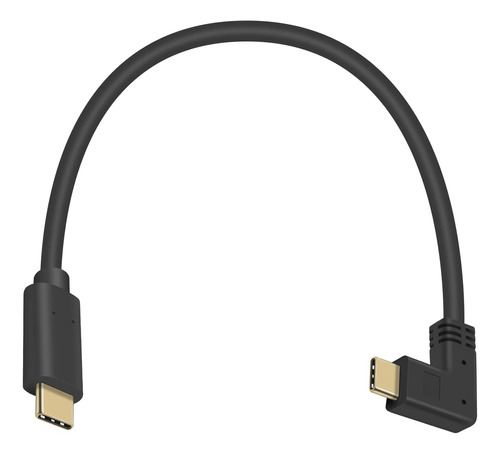 Cable Poyiccot 90 Grados Usb C A Usb C 1 Pie, Ángulo Derecho