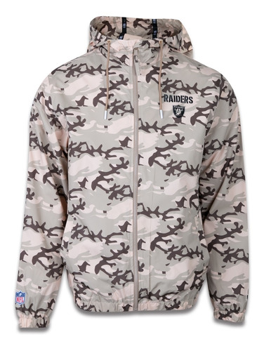 Jaqueta New Era Corta Vento Camuflada Nfl Las Vegas Raiders 