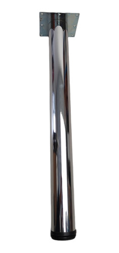 Pata Mueble Pedestal Cilíndrica 60cm - Acero Cromada