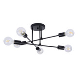 Lámpara Techo Neoglint 6-luz Moderna Chandelier Metal Semi F