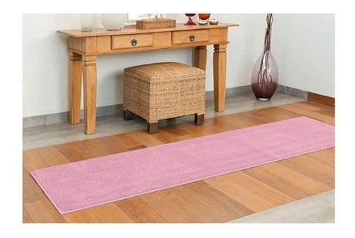 Tapete Passadeira Classic 50 X 180 Cm Rosa Bebê Cor Rosa-bebê Desenho Do Tecido Liso