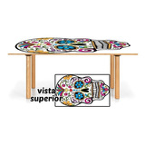 Vinilo Para Mesa Calavera Mexicana Skull Calaca