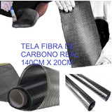 Tela Fibra D Carbono Real 140cm X 20cm Tejido Twill 3k Omova