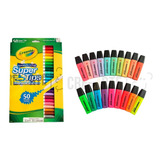 Plumones Supertips 50 Crayola + Stabilo Boss 19 Colores