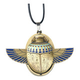 Collar De Luna, Colgante De Brújula De Escarabajo Egipcio Co