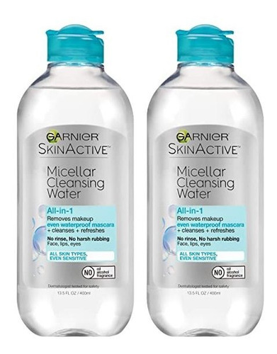Kit 2x Agua Micelar All In 1 Impermeable  Garnier Skinactive