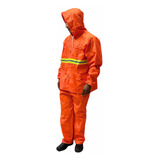 Impermeable Naranja Motociclista 2 Pzas Reflejante Calidad