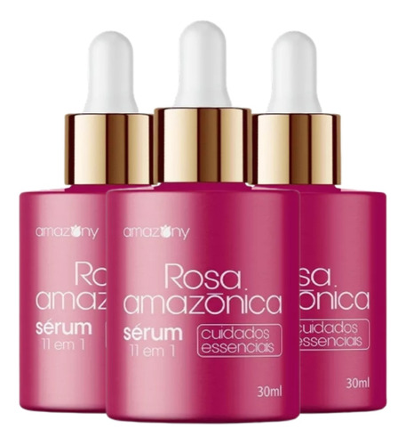 Kit 3 Rosa Amazónica -  Ácido Hialurônico + Verisol - Sérum