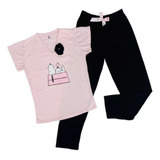 Pijama Para Mujer En Pantalon Largo Snoopy Pijama Para Dama