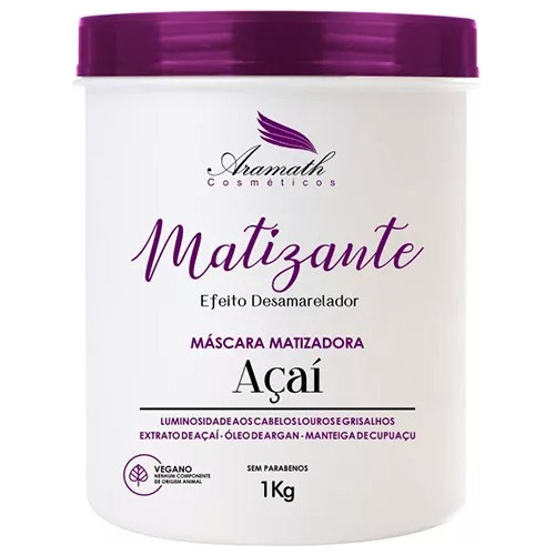 Mascara Matizante Extrato De Açai 1kg Aramath Profissional