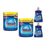 Detergente Em Pó P/ Lavar Louça Finish 1kg (2un)+ 2 Secantes