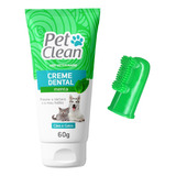 Kit Creme Pasta Dental + Escova Dedeira Pet Clean