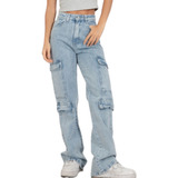 Wide Leg Cargo Jeans Mujer Talle Grande Y2k Julitabaires