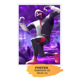 Placa Decorativa Skin Fortnite Ikon Poster Quadro A3 42x30cm