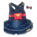 Vestido Jeans Cachorro Roupa Pet Grife Inspiração Luxo